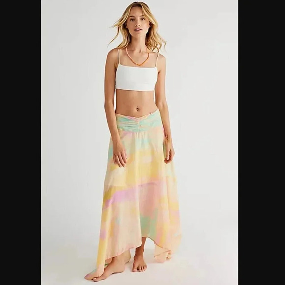 NWT Free People Pastel Maxi Skirt Size Small - Picture 1 of 11